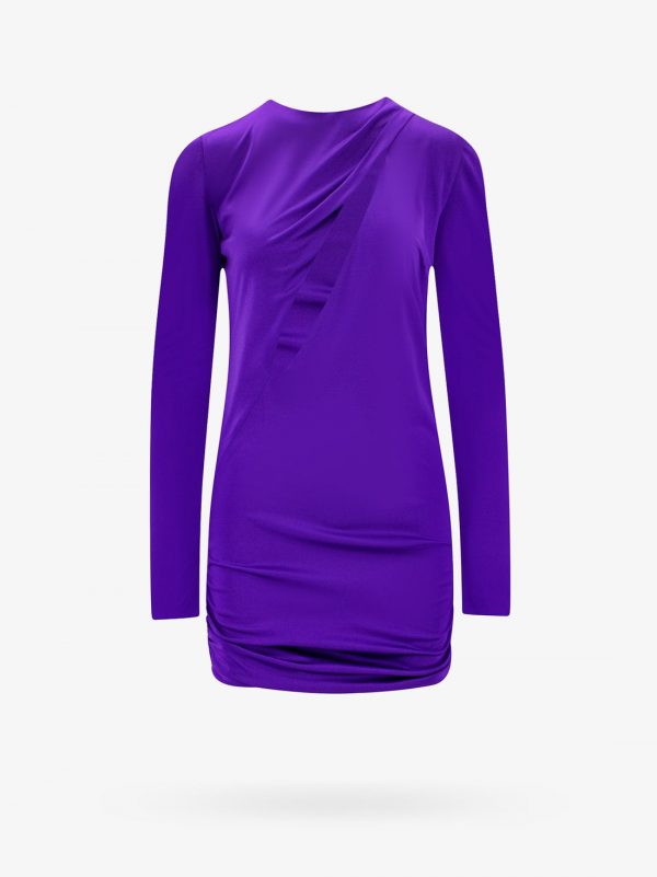 Stretch viscose dress with cut-out details