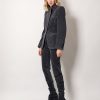 Black denim trouser with knot details — изображение 2