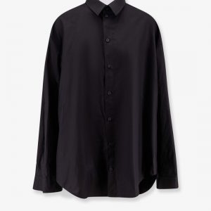 Shirt-effect cotton dress