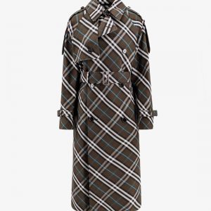 Trench with check print