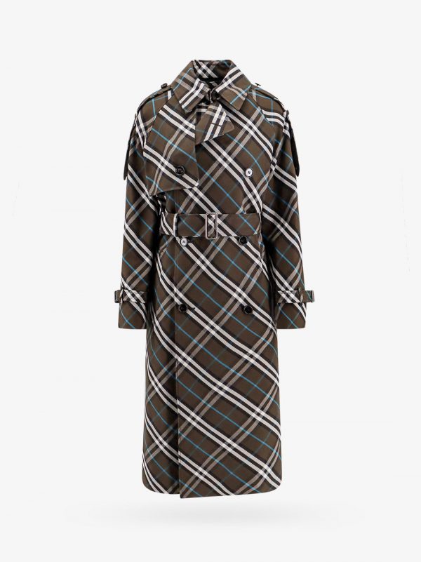 Trench with check print
