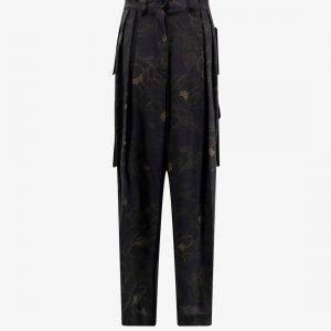 Silk cargo trouser