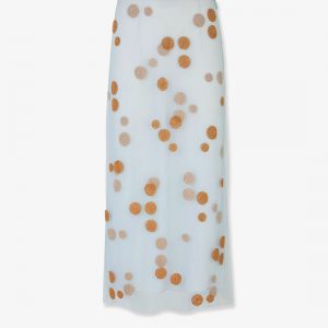 Tulle skirt with all-over macro polka-dot motif