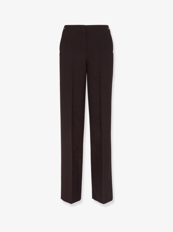Virgin wool trousers with metal ff details