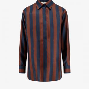 Silk shirt with pequin stripes