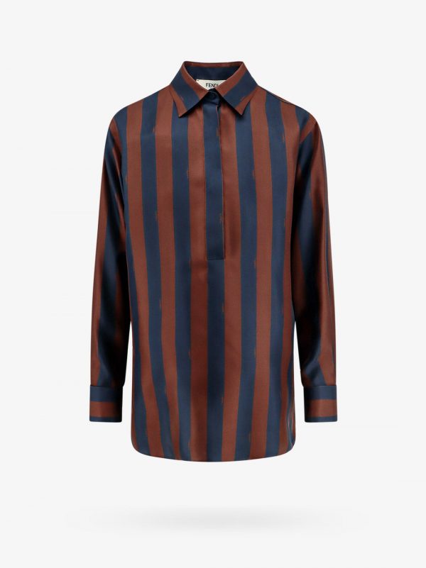 Silk shirt with pequin stripes