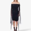 Stretch viscose dress with drapery — изображение 2
