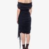 Stretch viscose dress with drapery — изображение 4