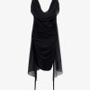 Stretch viscose dress with drapery — изображение 6