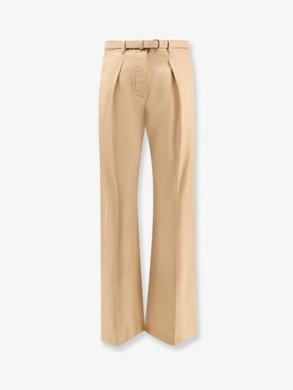 Silk trouser with belt
