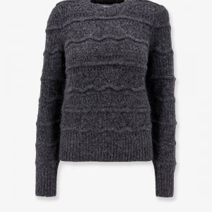 Alpaca blebd sweater with embroideries