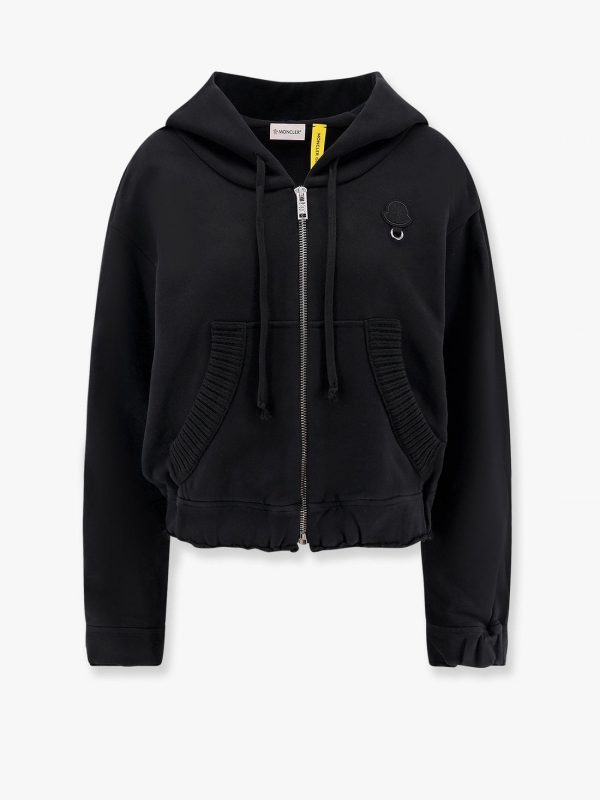 6 moncler willow smith cotton sweatshirt with iconic detail
