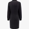 Wool blend dress with slits and buttons — изображение 2