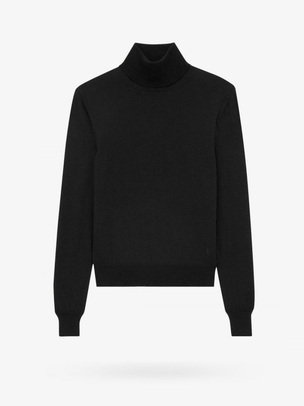 Sustainable wool sweater with embroidered monogram