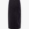 Virgin wool longuette skirt with slits and silk lining — изображение 2