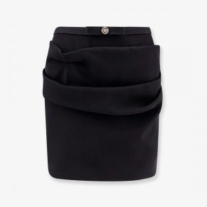 Responsible wool mini skirt with medusa detail