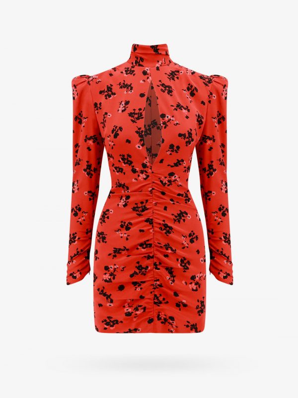 Silk dress with drapery on the front