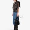 Sleeveless leather jacket with knotted drapery — изображение 2