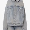 Off-shoulder denim jacket — изображение 3