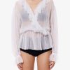 Silk shirt with rouches — изображение 3
