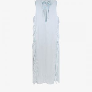 Viscose dress with lateral rouches