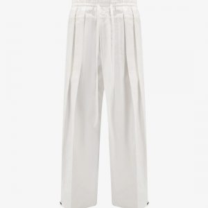 Wide leg organic cotton trouser