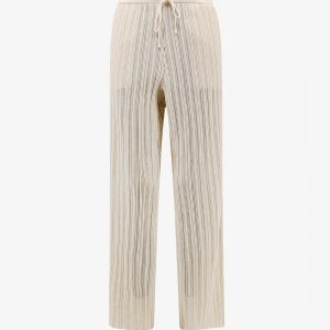Ribbed cotton blend trouser
