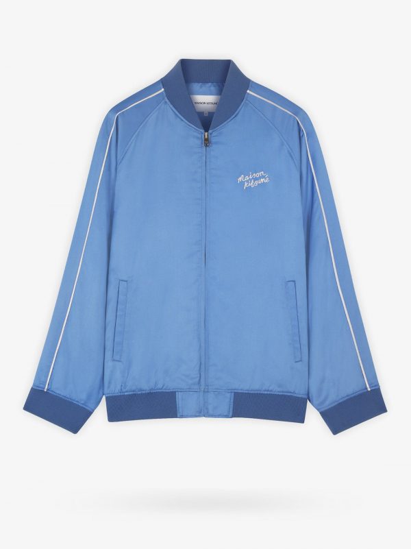 Viscose jacket with logo embroidery