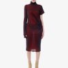 Viscose dress with asymmetric sleeves — изображение 2