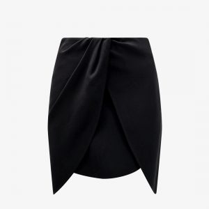 Virgin wool mini skirt