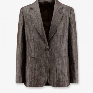Single-breasted lurex fabric blazer