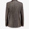 Single-breasted lurex fabric blazer — изображение 2