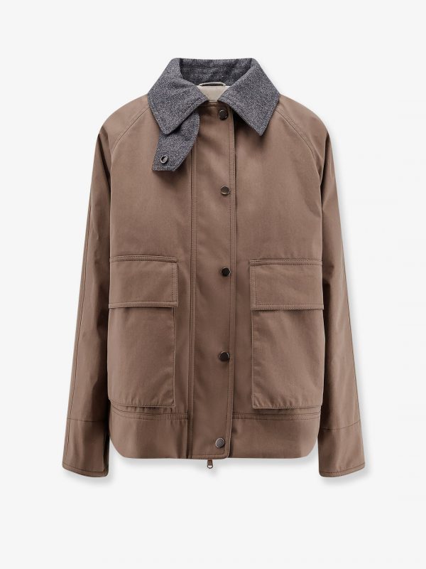Techno cotton canvas jacket