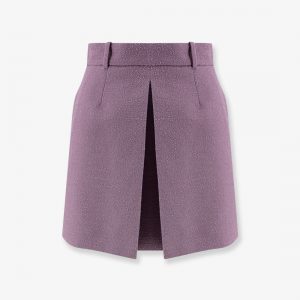 Bouclé virgin wool blend skirt