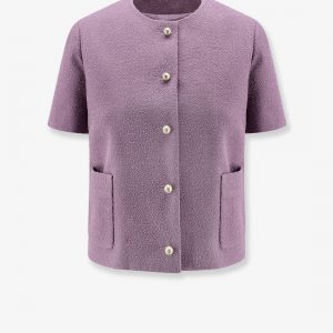 Bouclé virgin wool blend blazer