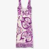 Silk midi pencil dress with Maiolica print — изображение 2