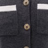 Wool blend cardigan with contrasting collar — изображение 3