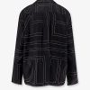 Silk shirt with monogram logo embroidery — изображение 2