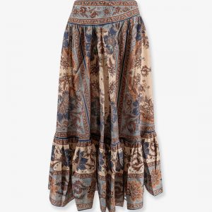 Ascension Tiered midi skirt