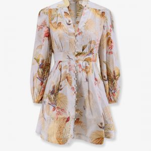 Ascension Plunge linen short dress
