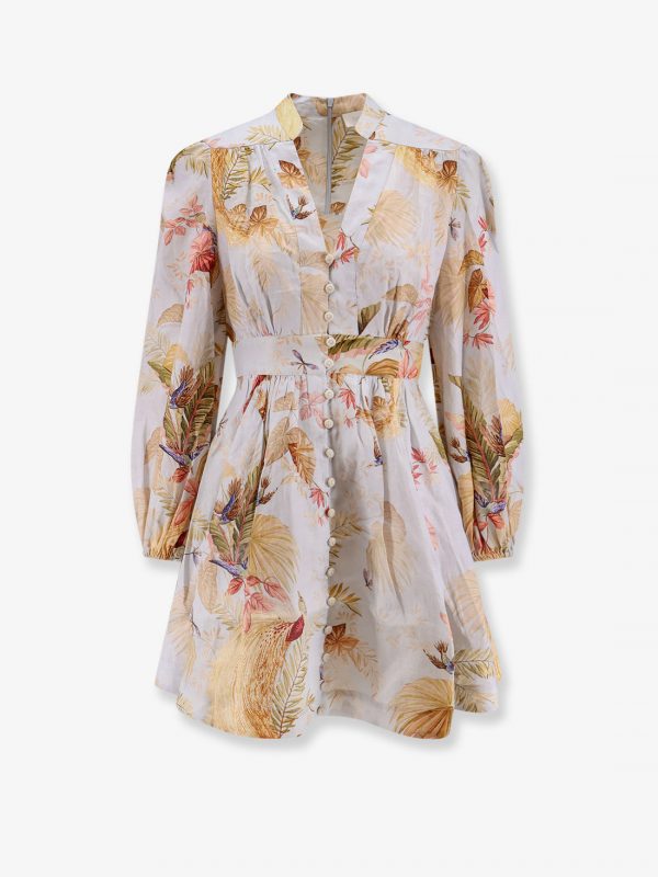 Ascension Plunge linen short dress