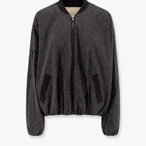 Modal jacket with all-over rhinestones