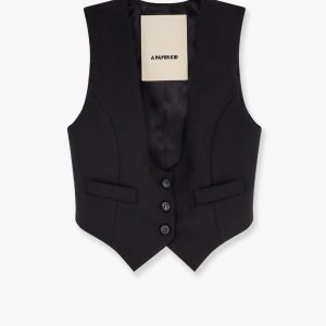 Stretch wool vest