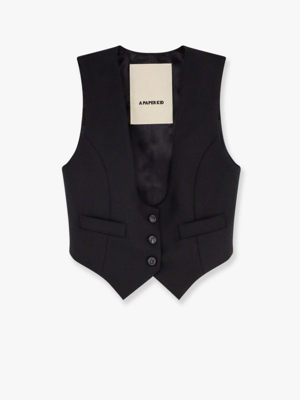 Stretch wool vest