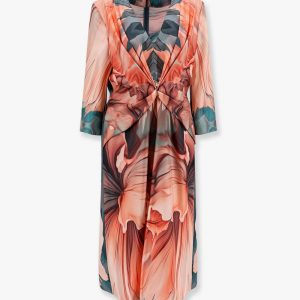 Silk dress with floral print