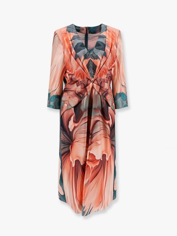 Silk dress with floral print