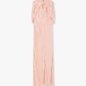 Viscose and silk long dress