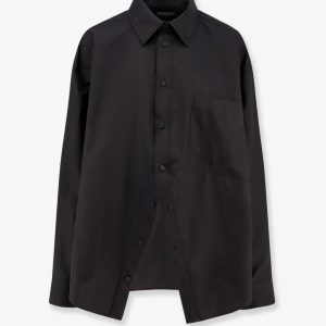 Swing cotton shirt with balennciaga embroidery