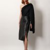 Asymmetric viscose and wool crêpe top — изображение 2