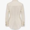 Traverl light wool shirt with maxi pointed collar — изображение 4